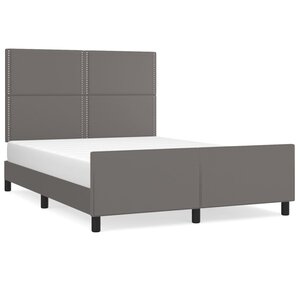 vidaXL Cadre de lit sans matelas gris 140x200 cm similicuir