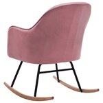 vidaXL Chaise à bascule Rose Velours