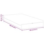 vidaXL Matelas Blanc et Gris 80 x 160 cm Ressort ensaché