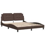 vidaXL Cadre de lit sans matelas Zadar marron 160x200 cm similicuir