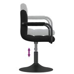 vidaXL Chaises pivotantes à manger lot de 4 noir velours
