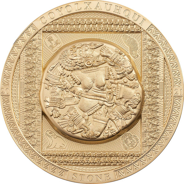 Pièce de monnaie en Argent 20 Dollars g 93.3 (3 oz) Millésime 2021 Archeology Symbolism COYOLXAUHQUI STONE