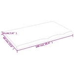 vidaXL Étagère murale 100x60x(2-4) cm bois de chêne massif non traité