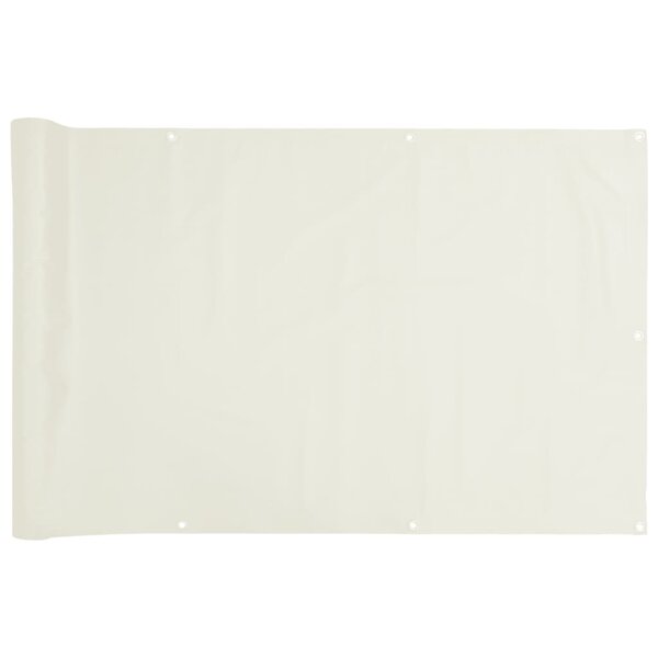 vidaXL Écran d'intimité de balcon blanc 600x75 cm PVC