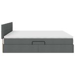 vidaXL Lit avec rangement et matelas Gris foncé 200 x 200 cm Velours