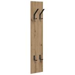 vidaXL Porte-manteau mural chêne artisanal 20 x 1.5 x 100 cm