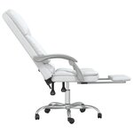 Fauteuil de massage inclinable de bureau informatique étude similicuir blanc 02_0025396