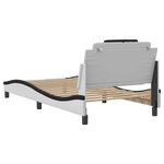 vidaXL Cadre de lit avec LED sans matelas blanc et noir 100x200 cm