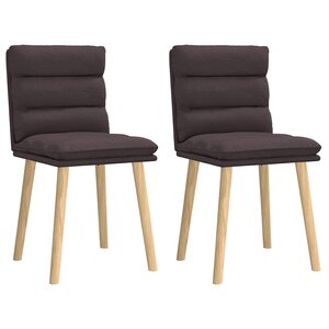 vidaXL Chaises à manger lot de 2 marron foncé tissu