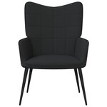 vidaXL Chaise de relaxation Noir Tissu