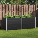 vidaXL Lit surélevé de jardin 250x100x91 cm WPC Gris