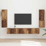vidaXL Ensemble meuble TV 4 Pièces Bois ancien Bois d'ingénierie