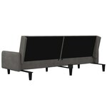 vidaXL Canapé-lit à 2 places gris foncé velours