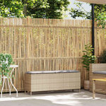 vidaXL Banc de jardin avec coussin beige 110x30x40 5 cm résine tressée