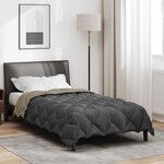 vidaXL Duvet d'hiver Gris clair et anthracite 220 x 155 cm Microfibre