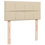 vidaXL Sommier à lattes de lit et matelas Crème 90x190 cm Tissu