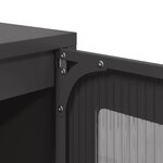 vidaXL Buffet haut noir 68x39x123 cm acier