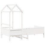 vidaXL Lit de jour avec toit blanc 90x190 cm bois de pin massif