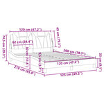 vidaXL Cadre de lit sans matelas cappuccino 120x200 cm similicuir