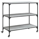 vidaXL Chariot de cuisine sonoma gris 102x50x95 cm bois d'ingénierie