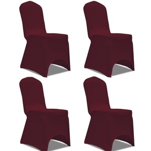 vidaXL Housse de chaise extensible 4 Pièces Bordeaux