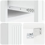 vidaXL Cabinet de chevet avec tiroir 2 Pièces Blanc 49 x 34 5 x 20 cm