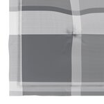 vidaXL Chaises de jardin lot de 2 avec coussins à carreaux gris Teck