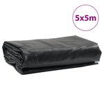 vidaXL Bâche noir 5x5 m 650 g/m²