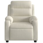 vidaXL Fauteuil inclinable de massage électrique crème velours
