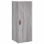 vidaXL Buffet haut Sonoma gris 34 5x34x180 cm Bois d'ingénierie