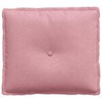 vidaXL Coussin de Dos Rose 50 x 45 cm Tissu en velours côtelé