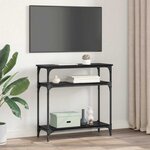 vidaXL Table console Chêne noir 75 x 29 x 75 cm Bois d'ingénierie