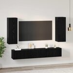 vidaXL Ensemble meuble TV 5 Pièces Chêne noir Moyen 30 5 x 30 x 90 cm