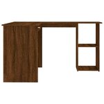 vidaXL Bureau d'angle chêne marron 120x140x75 cm bois d'ingénierie