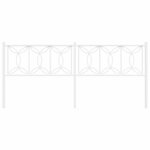 vidaXL Tête de lit de remplacement métal blanc 200 cm