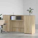 vidaXL Bureau réception chêne sonoma 200x50x103 5 cm bois d'ingénierie