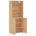 vidaXL Buffet haut Chêne sonoma 69 5x34x180 cm Bois d'ingénierie