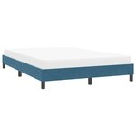 vidaXL Cadre de lit sans matelas bleu foncé 140x220 cm velours
