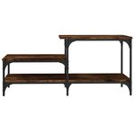 vidaXL Table basse chêne fumé 100x50 5x45 cm bois d'ingénierie