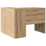 vidaXL Bureau d'angle en chêne artisanal 102x88x75 cm en bois d'ingénierie