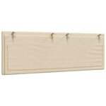 vidaXL Coussin de tête de lit Hanko crème 140 cm tissu