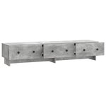 vidaXL Meuble TV 147 x 34 5 x 30 cm Gris béton Bois d'ingénierie