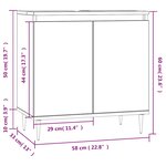 vidaXL Armoire de bain chêne sonoma 58x33x60 cm bois d'ingénierie