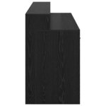 vidaXL Bureau avec porte Chêne noir 160 x 55 x 91 cm Bois d'ingénierie