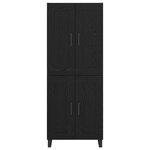 vidaXL Haut Armoire Chêne noir 69 5 x 34 x 180 cm Bois d'ingénierie