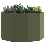 vidaXL Jardinière Vert olive 60 x 60 x 35 cm Acier