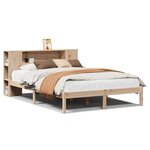 vidaXL Lit bibliothèque sans matelas 140x190 cm bois de pin massif