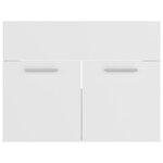 vidaXL Ensemble de meubles de salle de bain Blanc Bois d'ingénierie