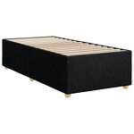 vidaXL Sommier à lattes de lit avec matelas noir simple tissu