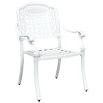 vidaXL Ensemble de salle à manger de jardin de 5 pièces en aluminium blanc